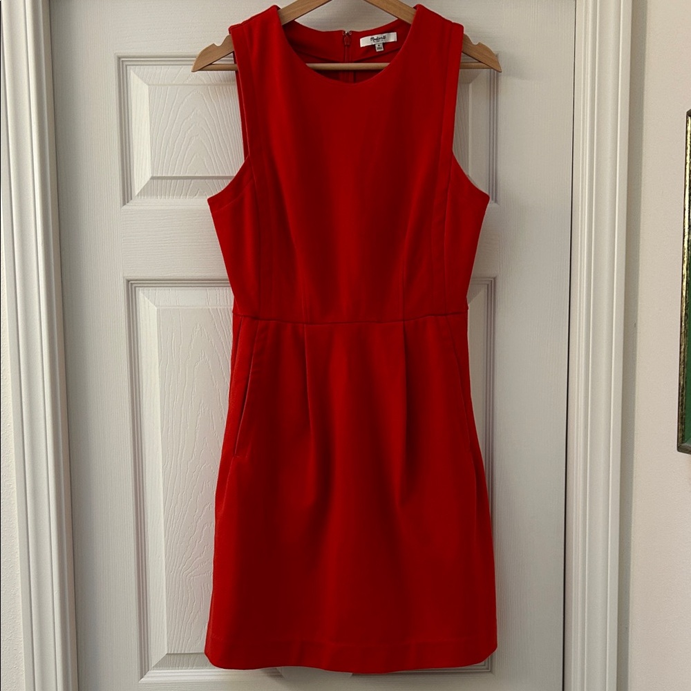 Madewell Abroad Fit & Flare Red Sleeveless Dress Size 6